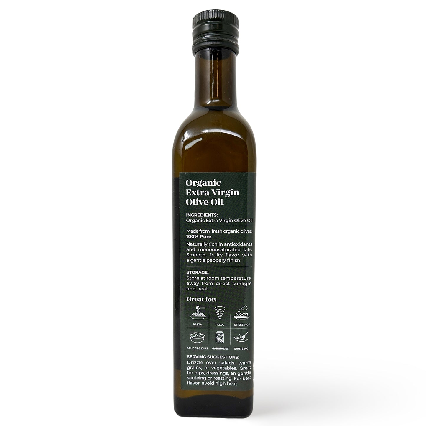 Organic Extra Virgin Olive Oil - 500 ml - by Food To Live
