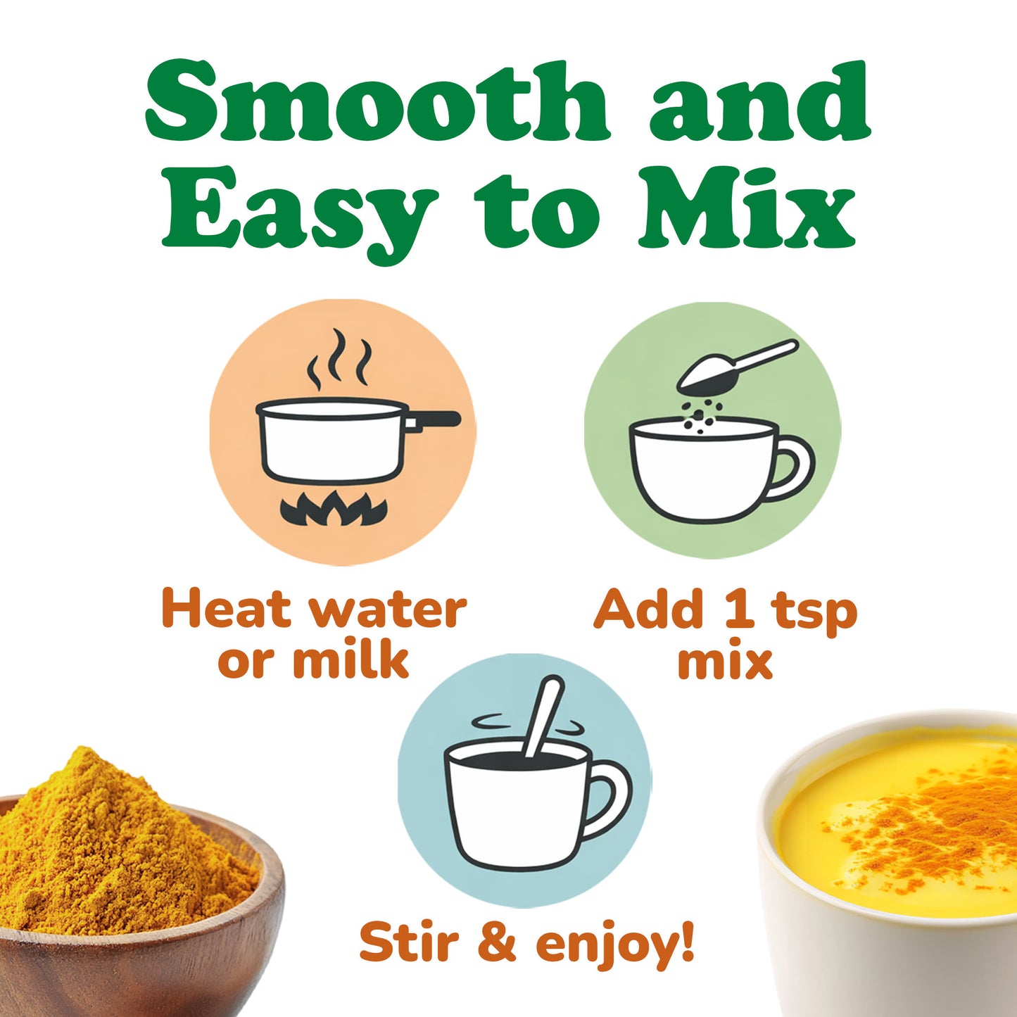 Organic Golden Milk Mix - Non-GMO, Kosher, Vegan - by Food to Live