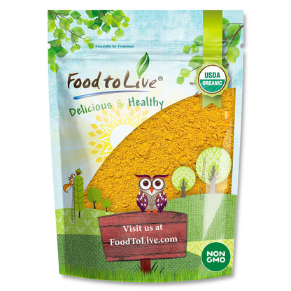 Organic Golden Milk Mix - Non-GMO, Kosher, Vegan - by Food to Live