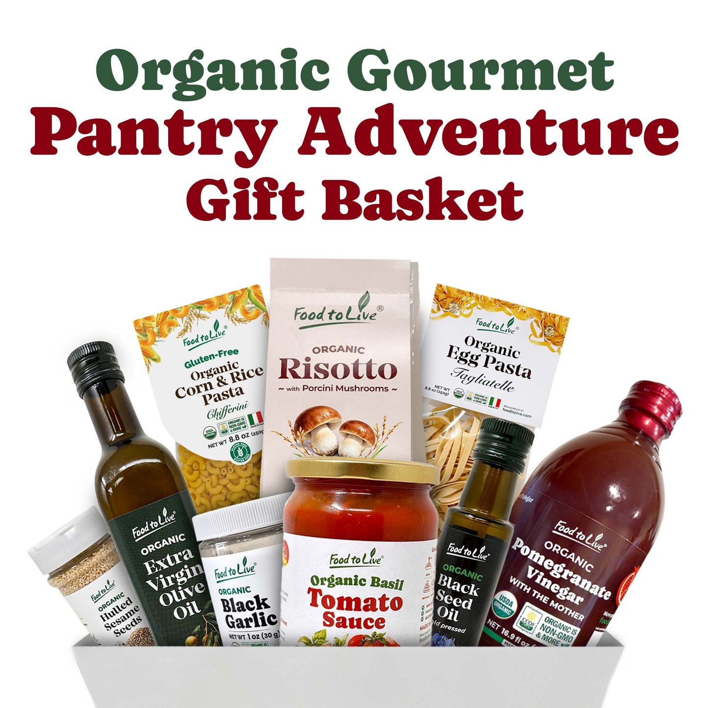 Organic Gourmet Pantry Adventure Gift Basket - by Food to Live