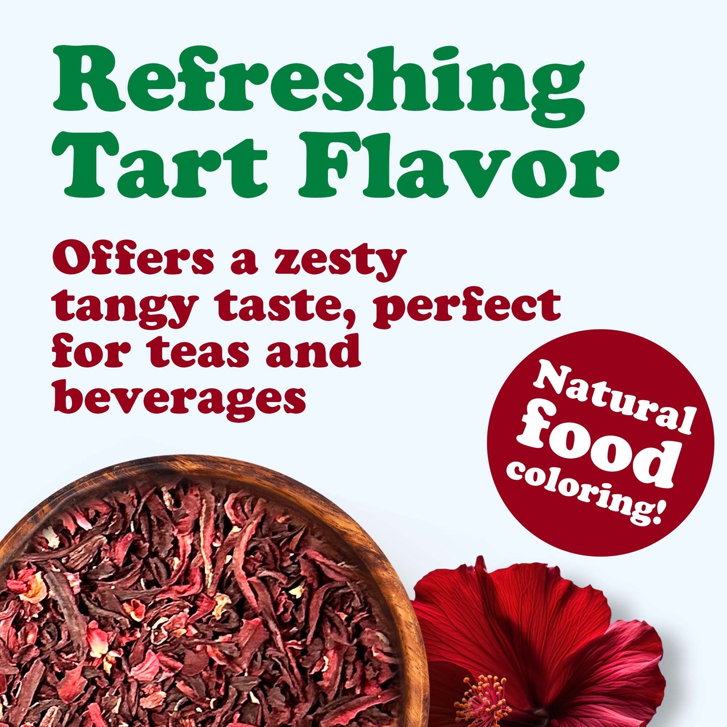 Organic Hibiscus Flowers – Plant-Based, Vegan, Kosher, Bulk – by Food to Live