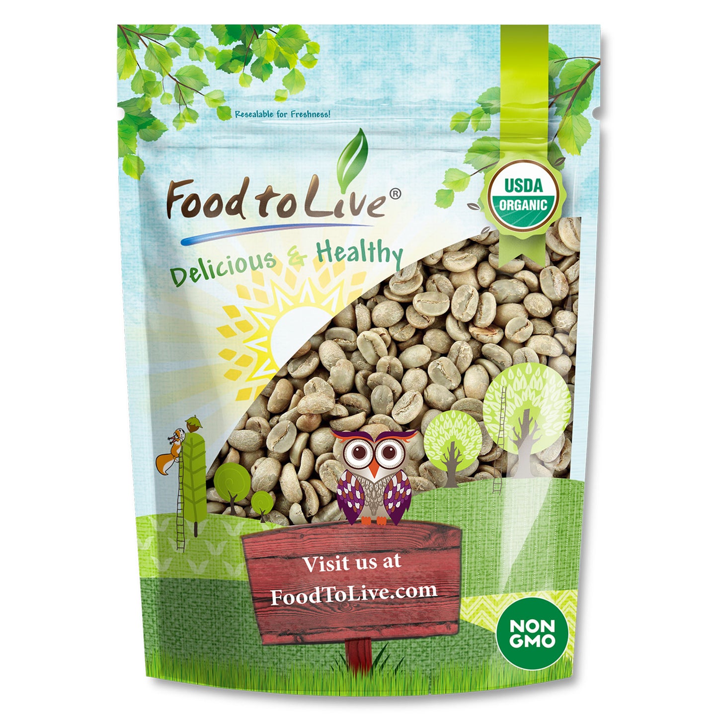 Organic Nicaragua Arabica Green Coffee Beans - by Food to Live