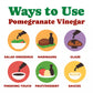 Organic Pomegranate Vinegar with the Mother, 500ml - by Food to Live
