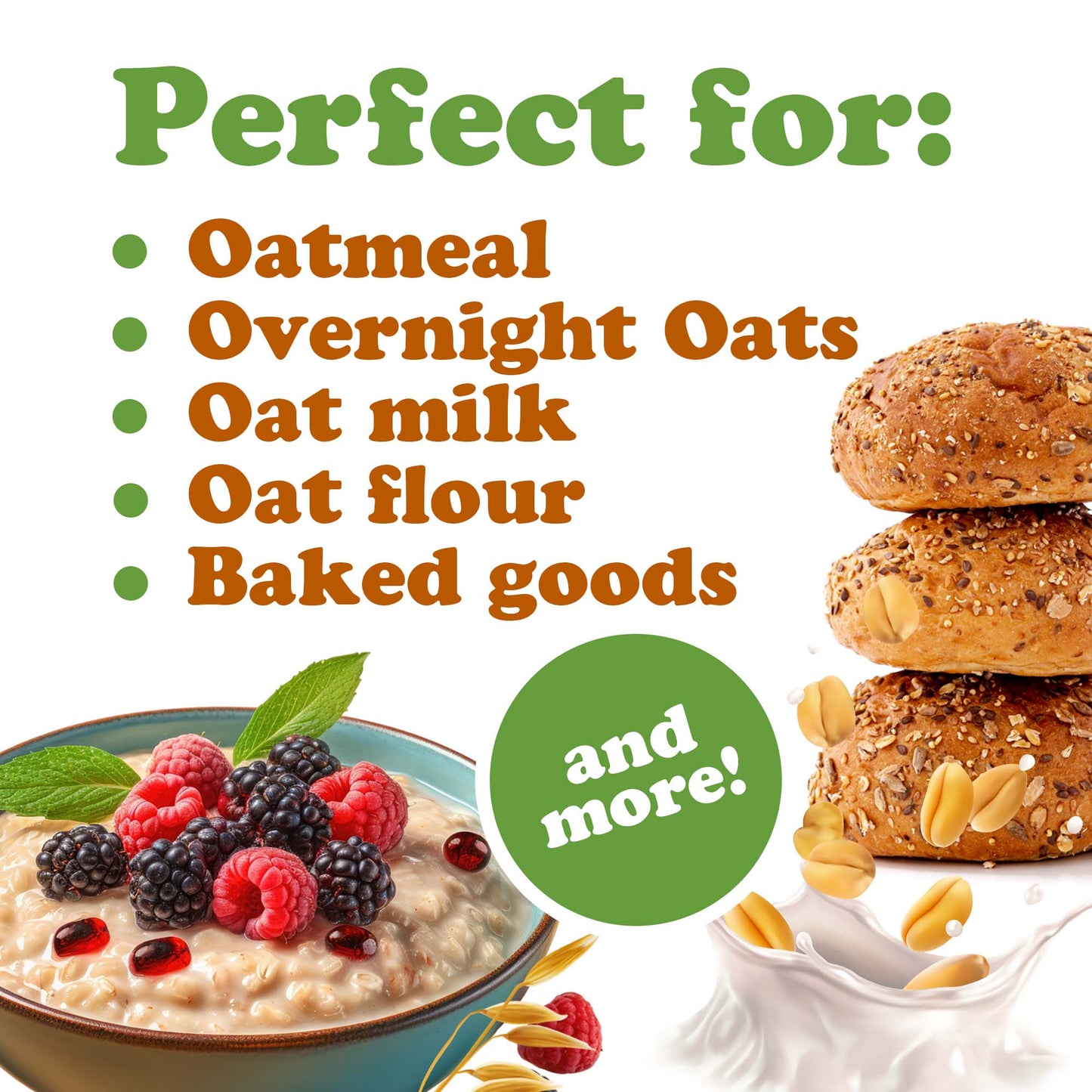 Organic Rolled Oat Flakes - by Food To Live