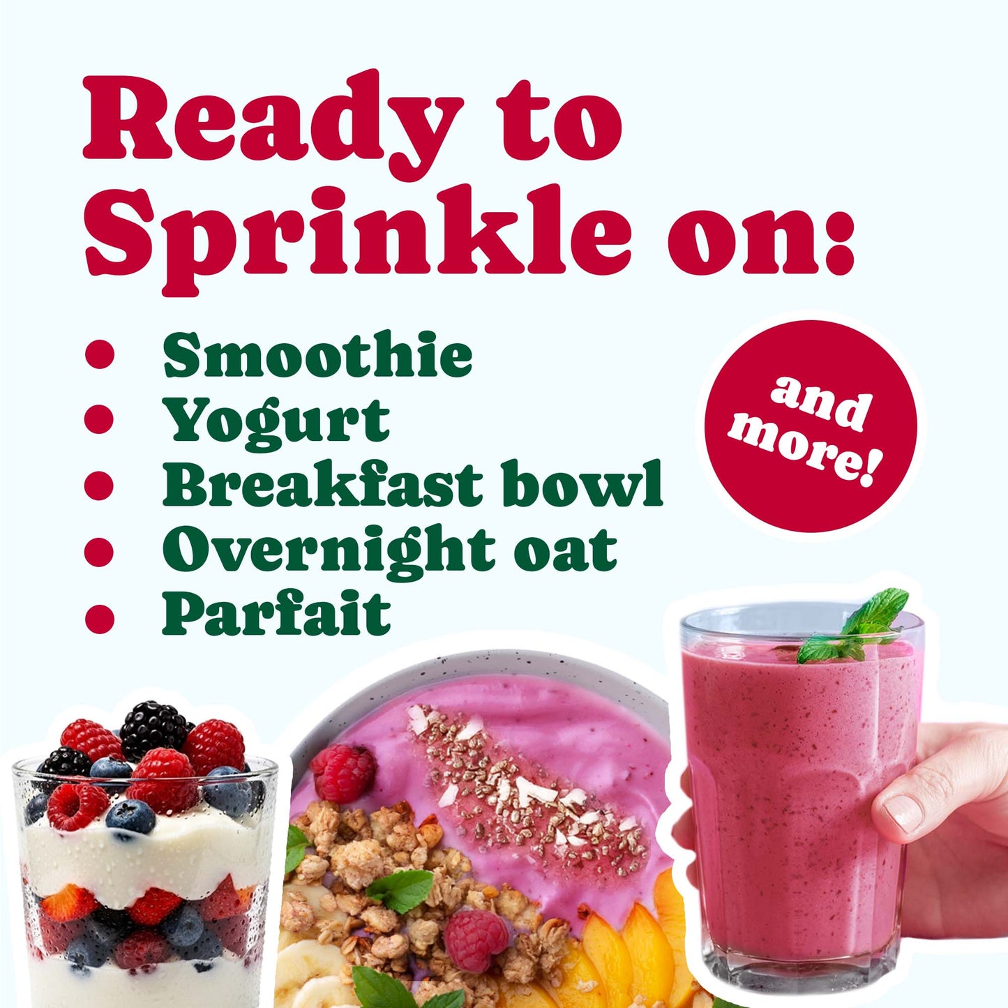 Organic Smoothie Topper - Non-GMO, Vegan, Kosher, Bulk- by Food to Live
