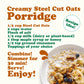 Organic Steel Cut Oats — 100% Whole Grain Irish Oats, Non-GMO Cereal, Non-Irradiated, Vegan, Bulk, Product of the USA