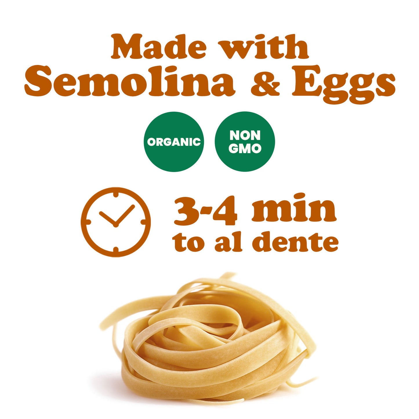 Organic Egg Tagliatelle Pasta 8.8 oz  –  Non-GMO, Product of Italy  – by Food to Live