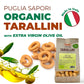 Puglia Sapori Organic Tarallini with Extra Virgin Olive Oil - 7.05oz (200 g) – Oven Baked, Cholesterol Free, Vegan