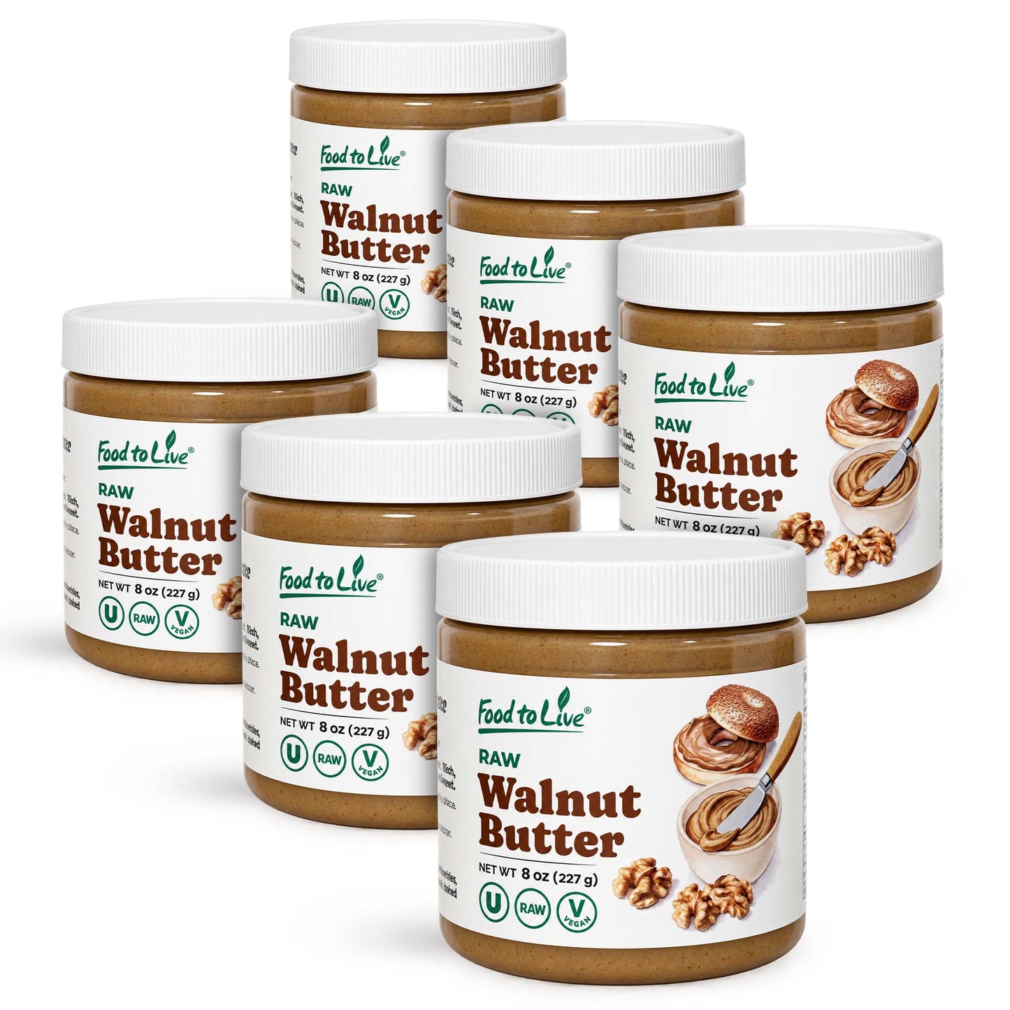 Raw Walnut Butter -  Keto, Vegan, Kosher - by Food to Live