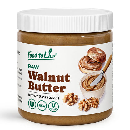 Raw Walnut Butter -  Keto, Vegan, Kosher - by Food to Live