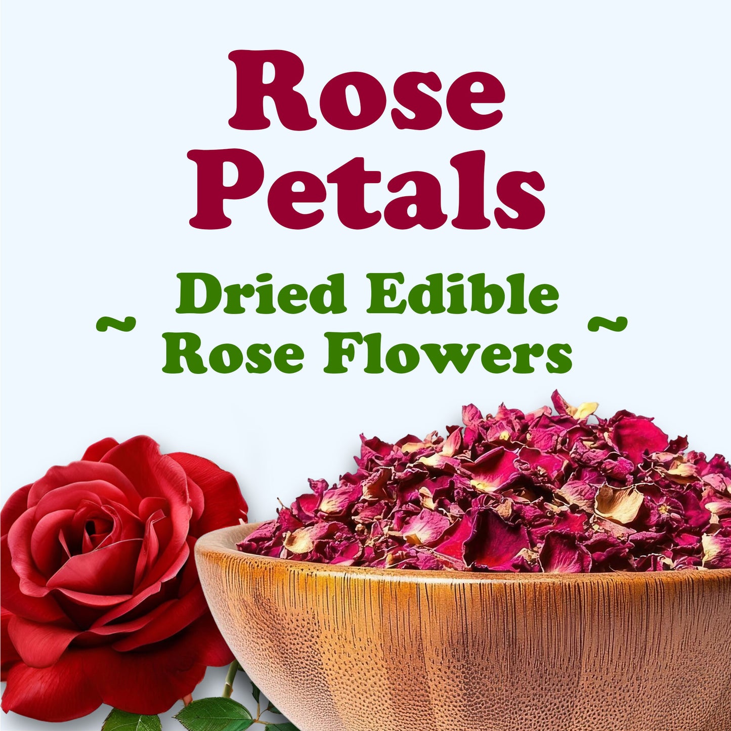 Rose Petals – Vegan, Kosher, Bulk  – by Food to Live