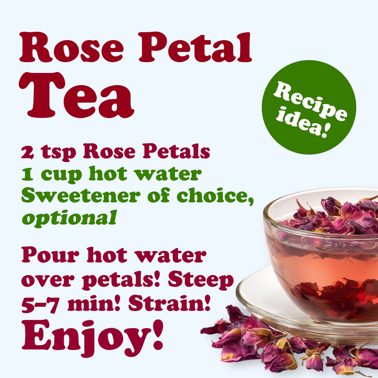 Rose Petals – Vegan, Kosher, Bulk  – by Food to Live