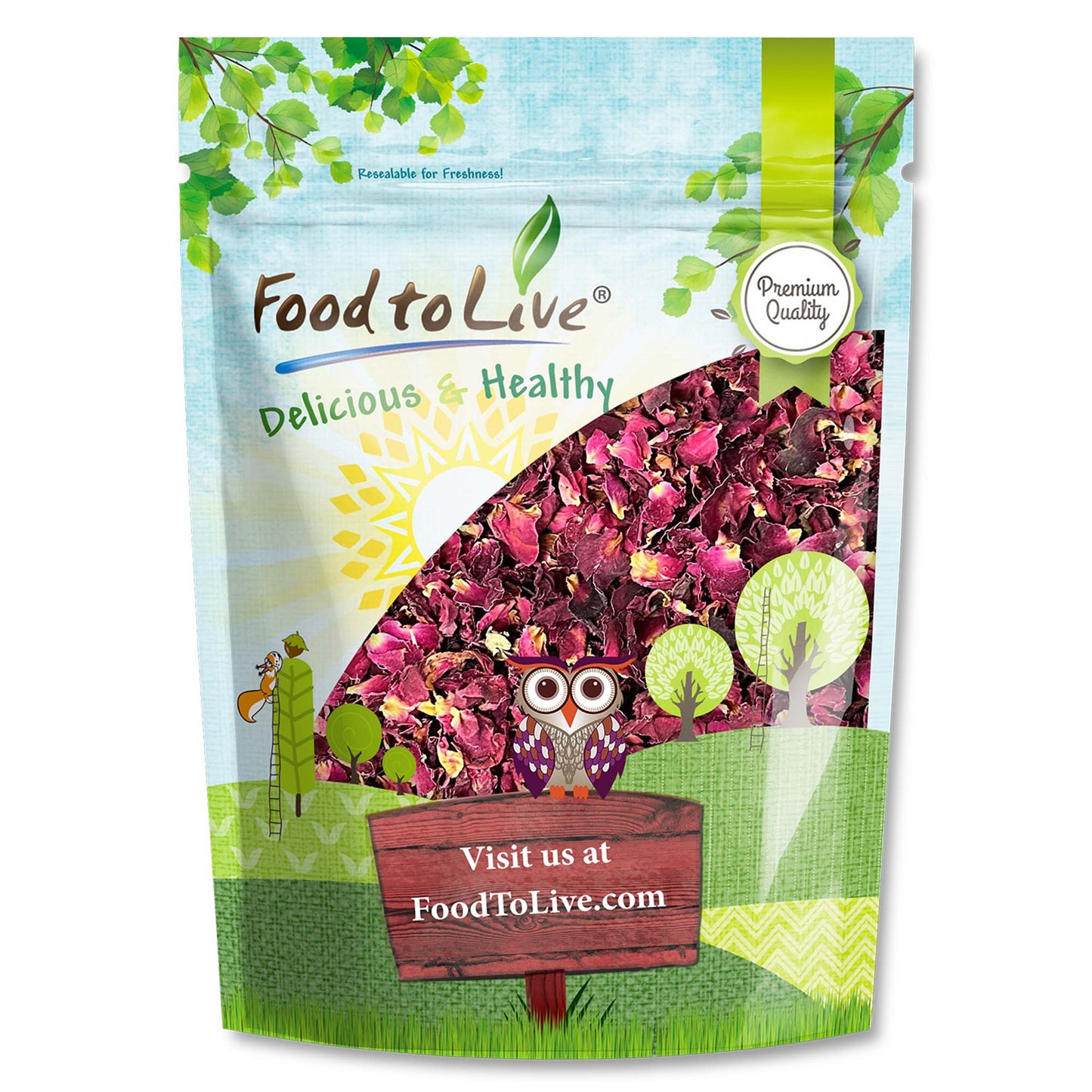 Rose Petals – Vegan, Kosher, Bulk  – by Food to Live