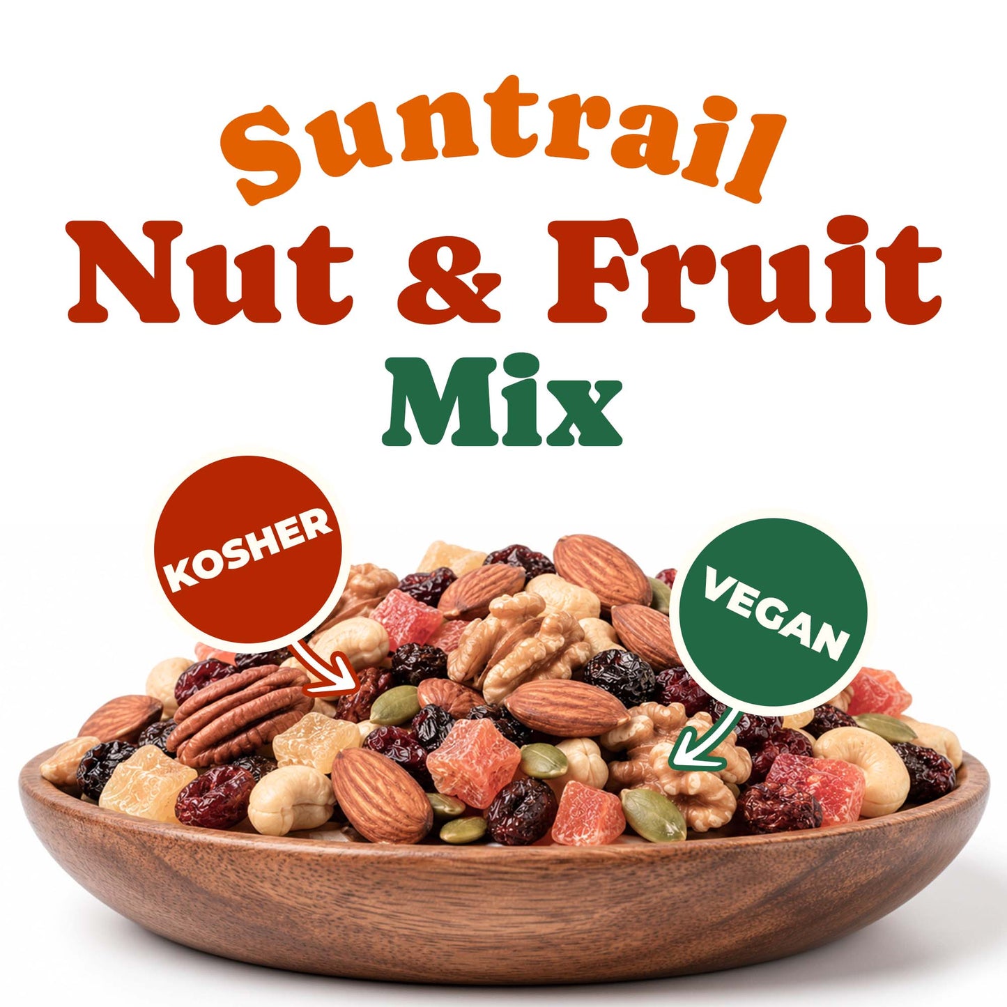 Suntrail Nut and Fruit Mix - Kosher, Vegan, Bulk - by Food to Live