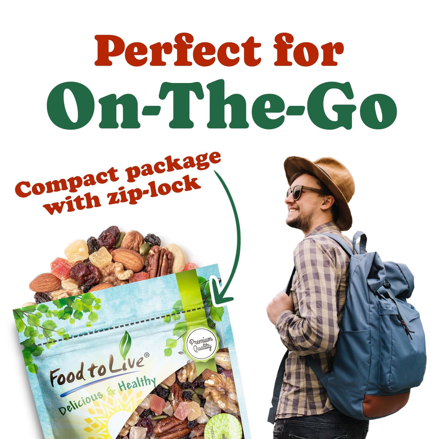 Suntrail Nut and Fruit Mix - Kosher, Vegan, Bulk - by Food to Live