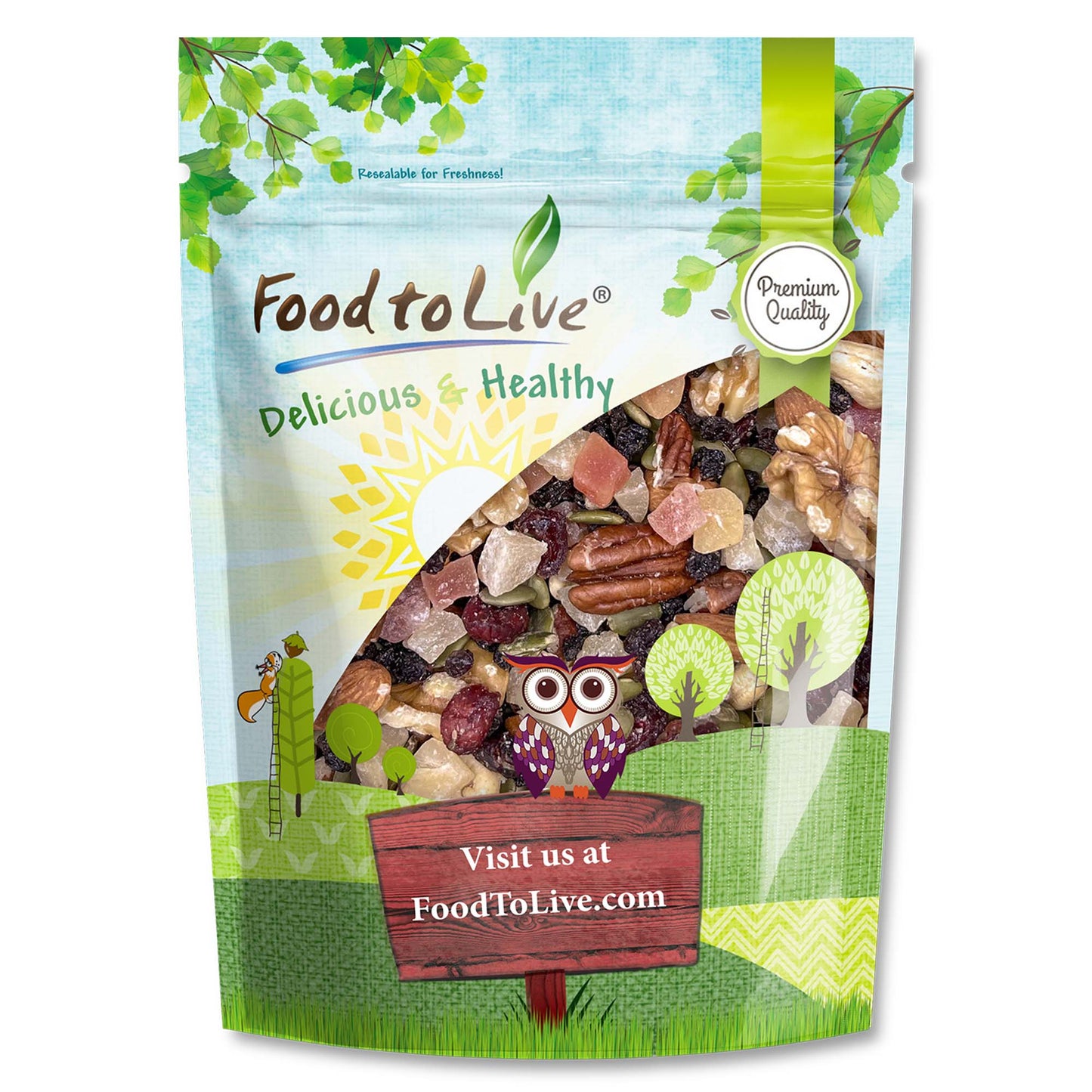 Suntrail Nut and Fruit Mix - Kosher, Vegan, Bulk - by Food to Live