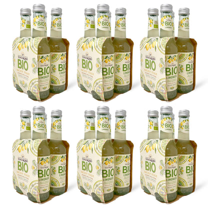 Tomarchio Organic Sicilian Lemon Soda, 4 x 9.3 Fl Oz (275ml) – Italian Sparkling Fruit Juice Drink