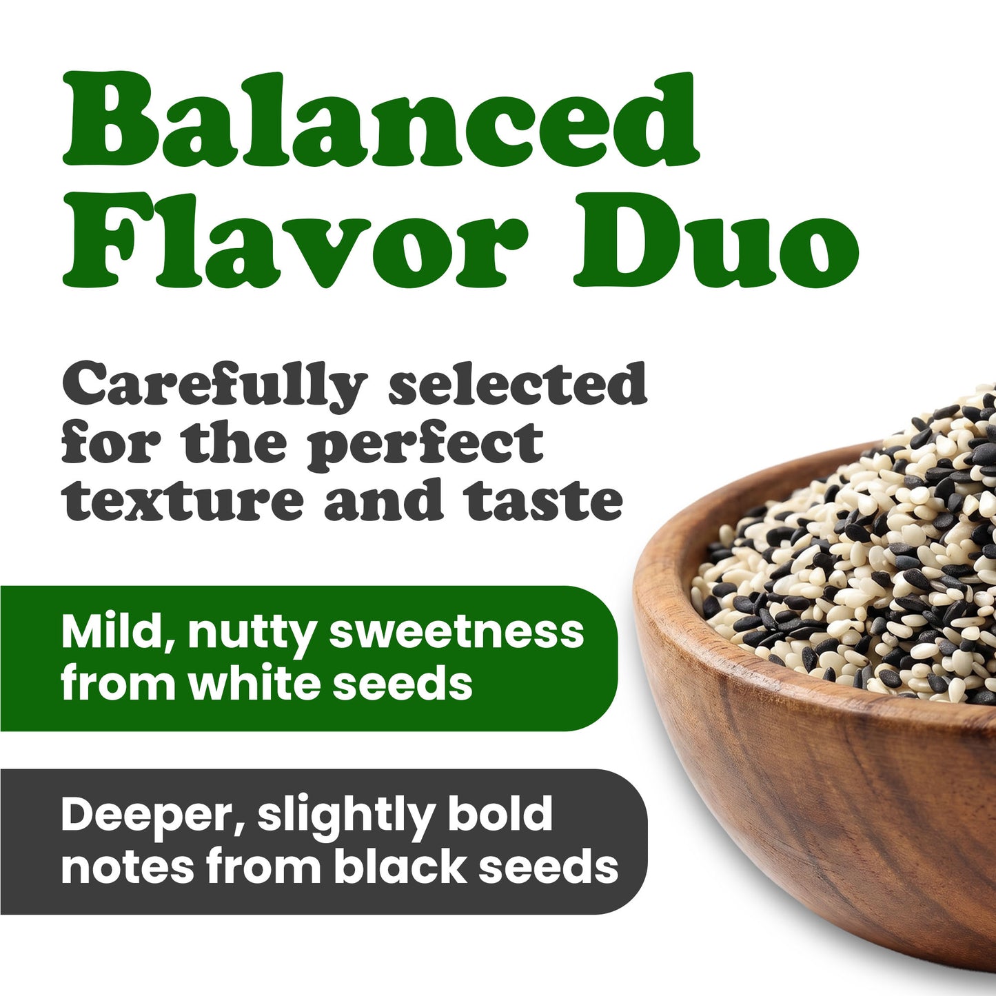 Tuxedo Sesame Seeds -  Vegan, Kosher, Bulk - by Food to Live