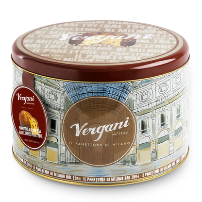Vergani Black Cherry Panettone, 26.4 oz (750g) - Italian Holiday Cake with Amarena Cherries