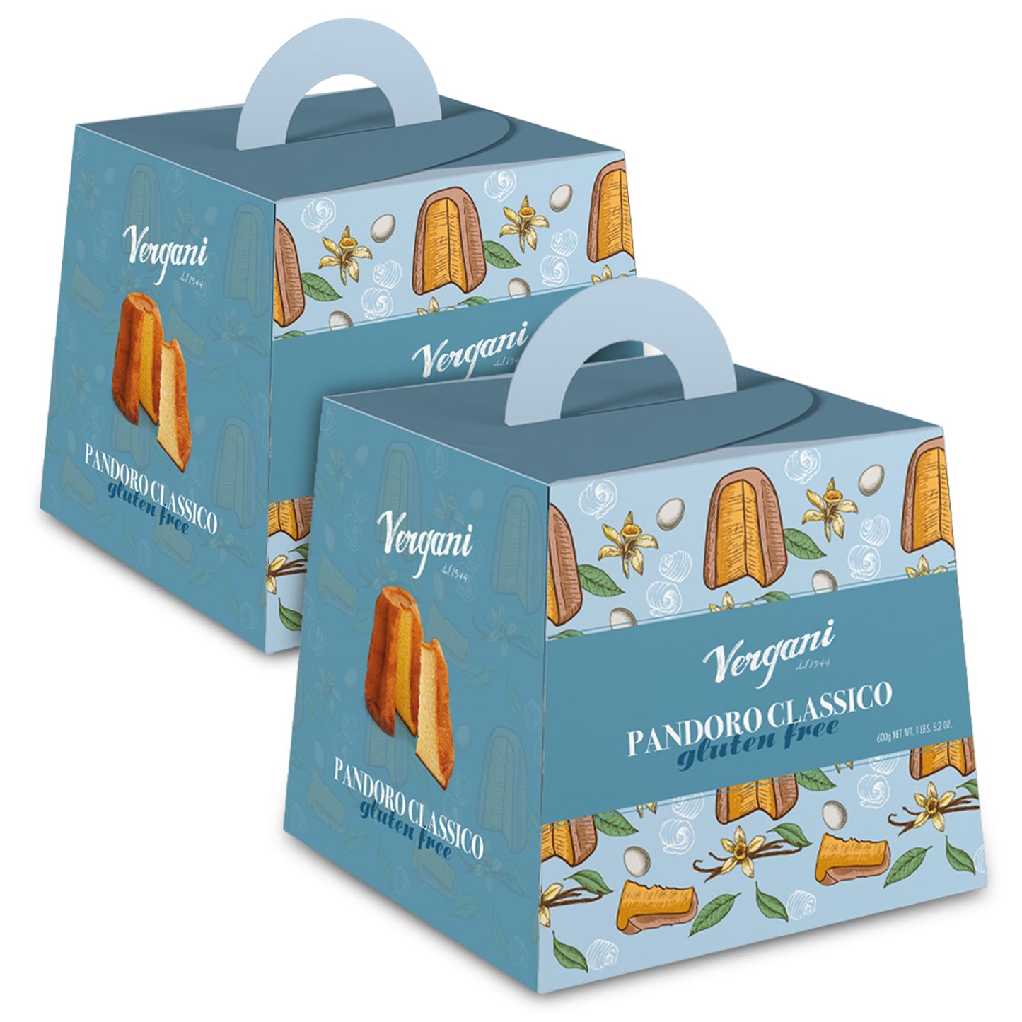 Vergani Classic Gluten-Free Pandoro, 21.2 oz (600g) - Italian Holiday Cake