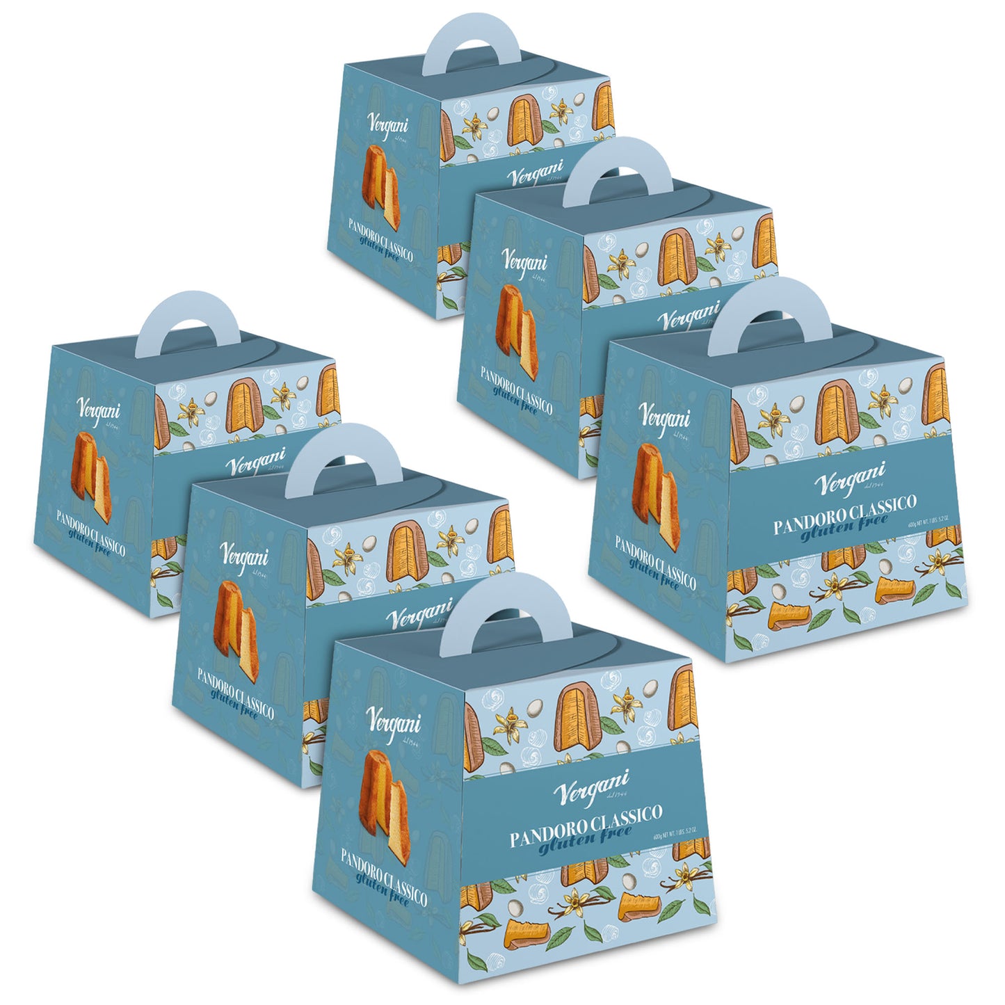 Vergani Classic Gluten-Free Pandoro, 21.2 oz (600g) - Italian Holiday Cake