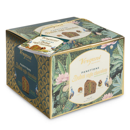Vergani Panettone Dubai Style Chocolate Pistachio and Kataify, 28.22 oz (800g)