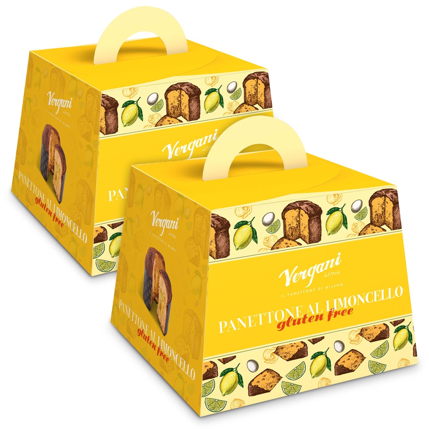 Vergani Limoncello Gluten-Free Panettone, 21.2 oz (600g) - Italian Holiday Cake