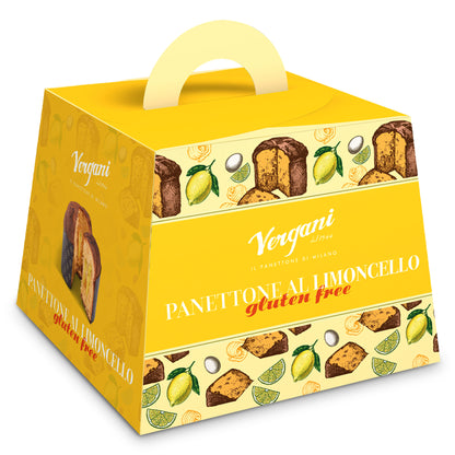 Vergani Limoncello Gluten-Free Panettone, 21.2 oz (600g) - Italian Holiday Cake