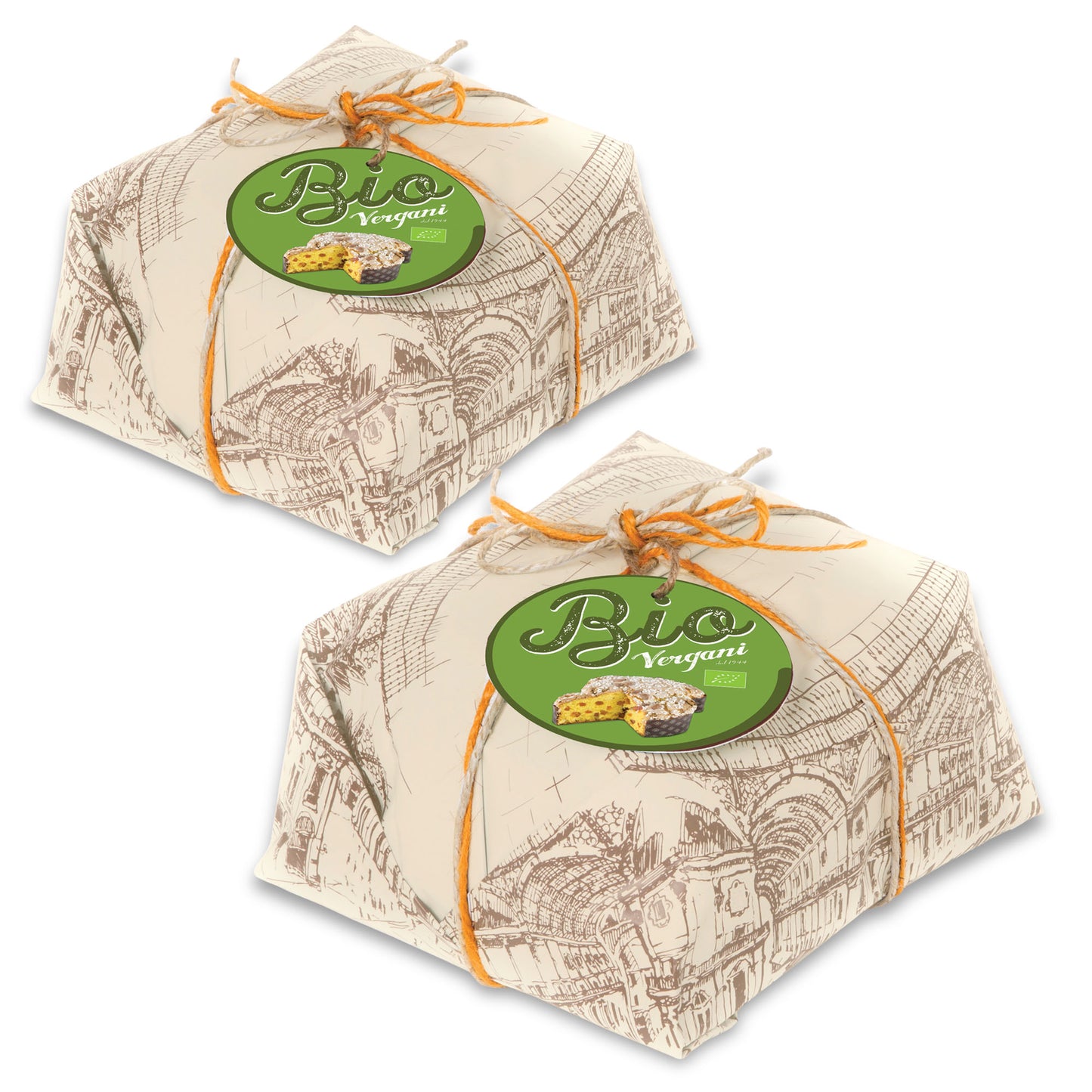 Vergani Organic Colomba – Traditional Italian Holiday Bread Cake with Candied Orange Peel Filling