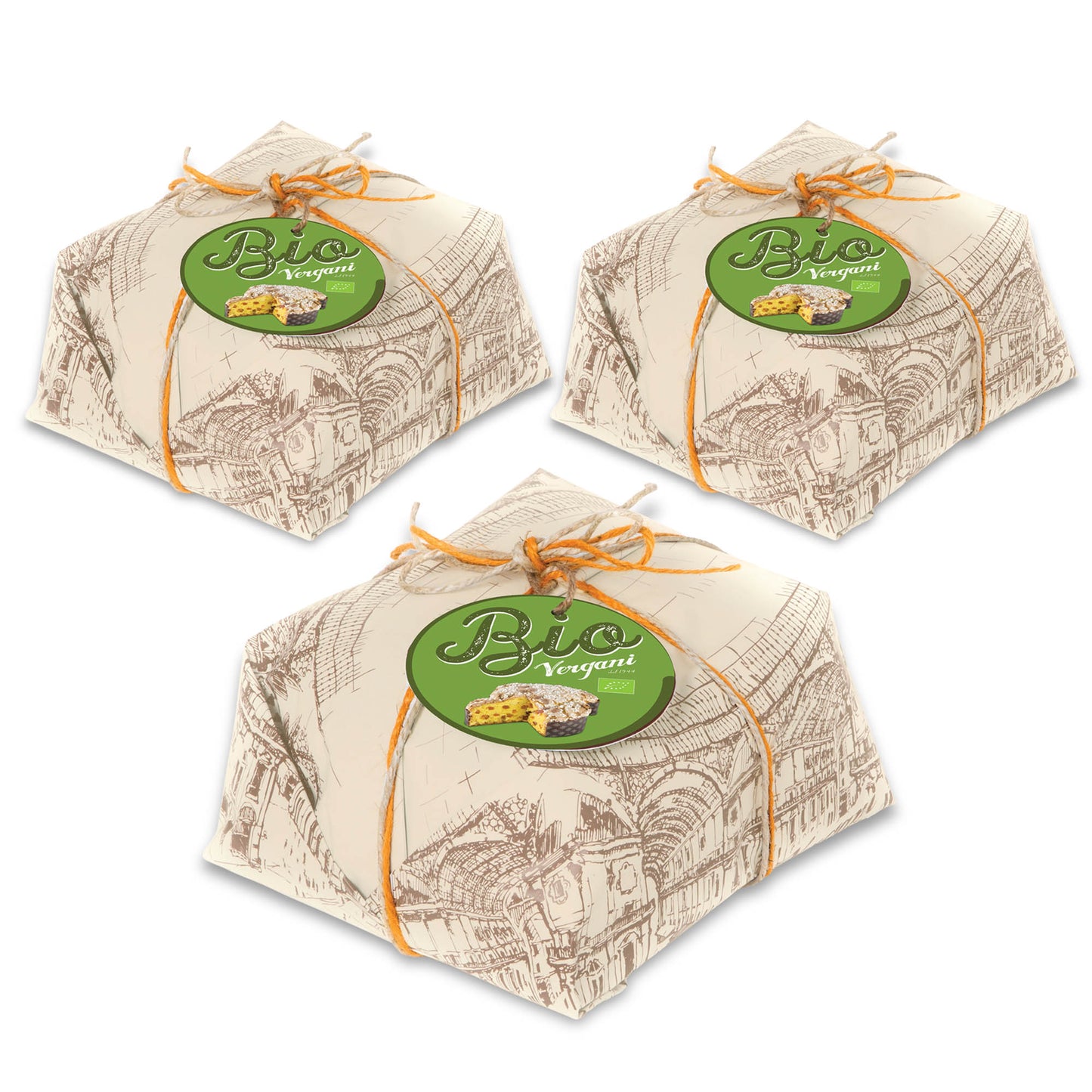 Vergani Organic Colomba – Traditional Italian Holiday Bread Cake with Candied Orange Peel Filling