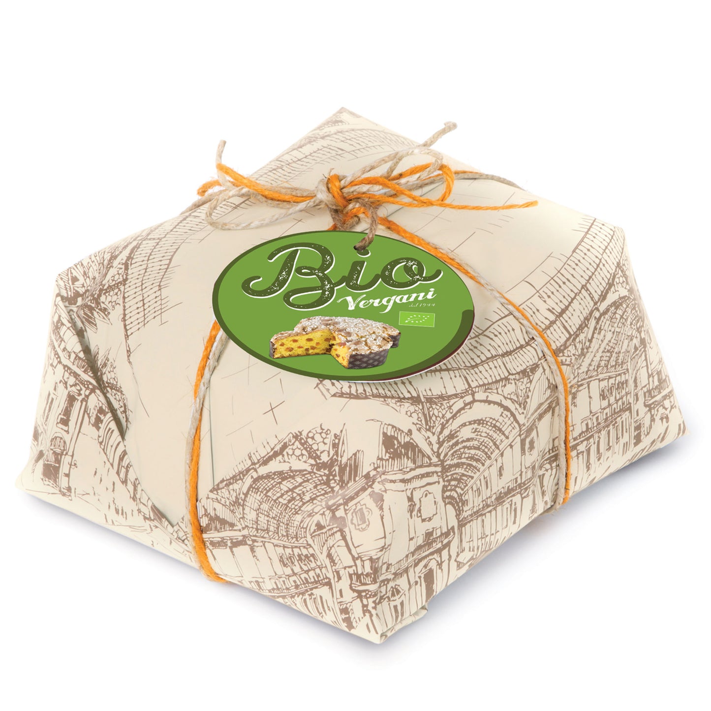 Vergani Organic Colomba – Traditional Italian Holiday Bread Cake with Candied Orange Peel Filling