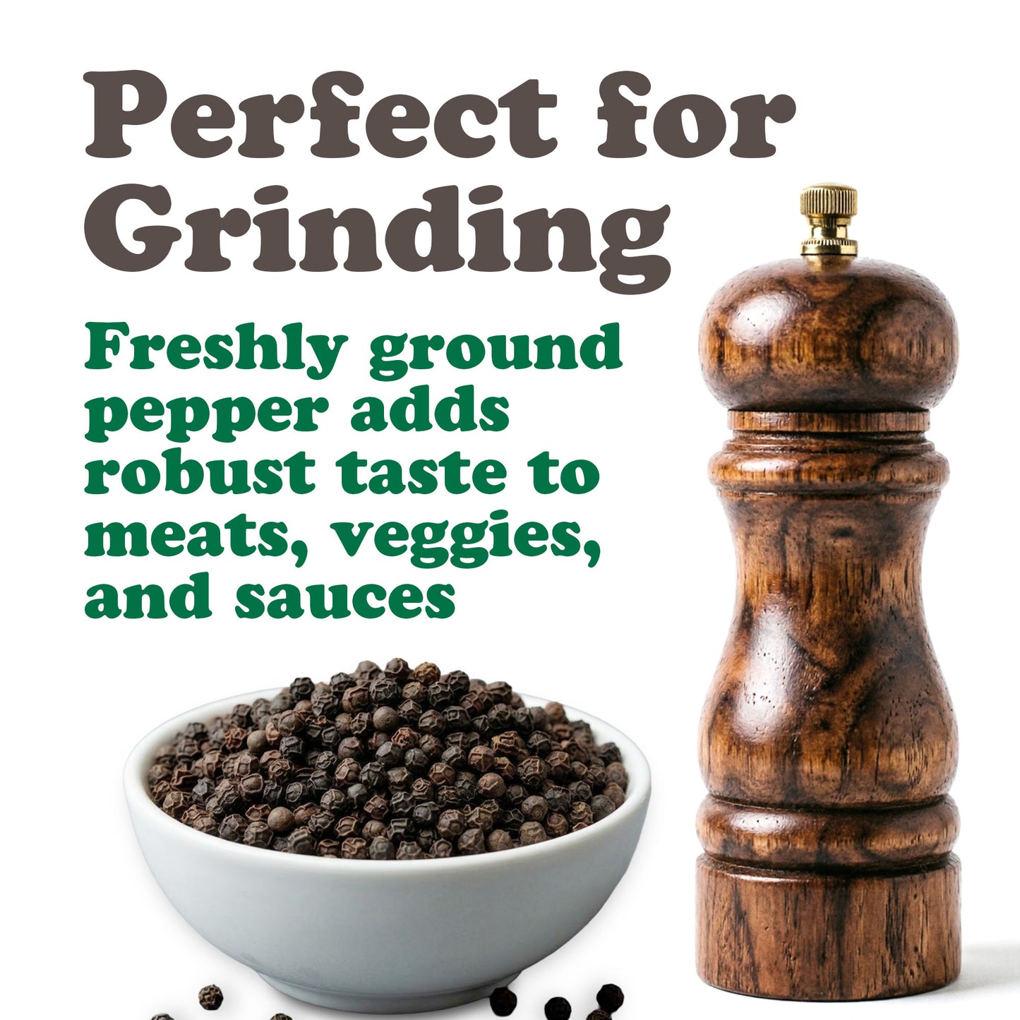 Whole Black Pepper, 4 oz – Kosher, Vegan – by Food to Live
