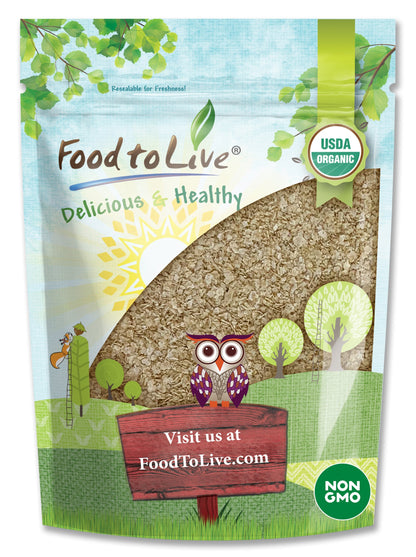 Organic Amaranth Flakes — Non-GMO Pressed Amaranth Seeds, Vegan, Kosher, Bulk, High in Dietary Fiber, Protein, and Selenium — by Food to Live