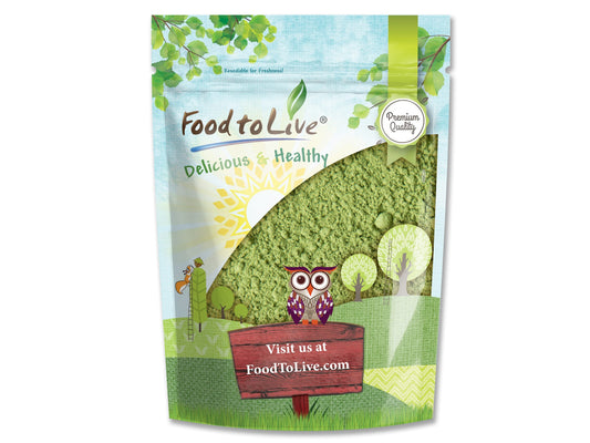 Kale Powder, X Pounds - Made from Raw Dried Whole Leaves, Kosher, Vegan, Bulk, Great for Baking, Juices, Smoothies, Shakes, Теа, and Instant Breakfast Drinks. Good Source of Vitamin C - by Food to Live