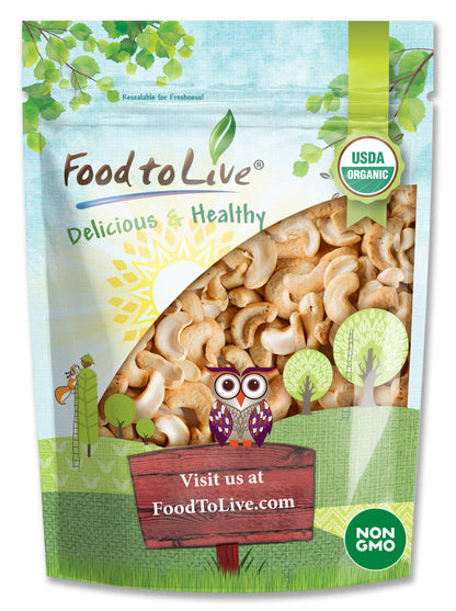 Organic Dry Roasted Cashew Pieces - by Food To Live