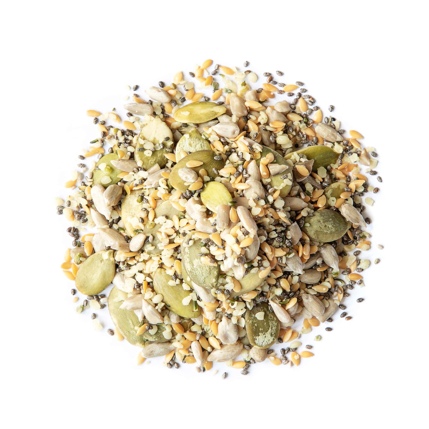 Organic Raw Superseed Mix with Chia, Flax, Hemp, Pumpkin, and Sunflower — Non-GMO Five Whole Seeds Blend, Vegan, Kosher, Bulk. High in Omega-3, Omega-6, Fiber, Protein. Perfect Salad Topper