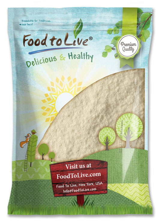 Lemon Juice Powder - Unsulfured, Made from Raw Dried Citrus Fruit, Vegan, Bulk, Great for Juices, Smoothies, Yogurts, and Instant Breakfast Drinks, No Added Sugar, No Sulphites - by Food to Live