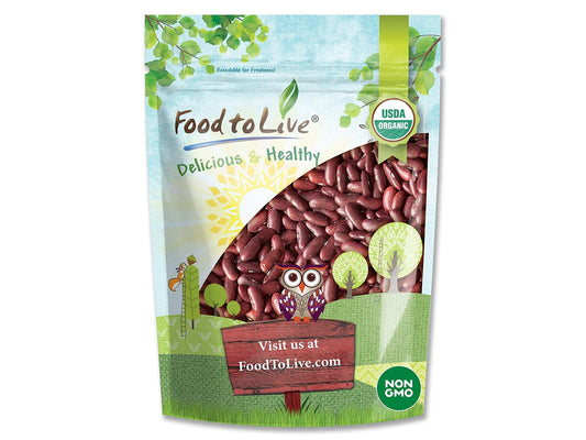 Organic Red Kidney Beans - Non-GMO, Dry, Raw, Sproutable, Vegan, Kosher, Bulk - by Food to Live