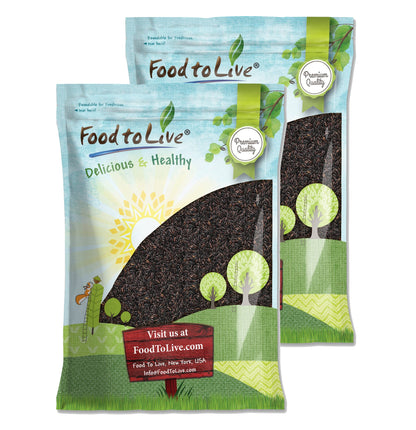 Black Rice — Whole Grain Rice, Medium-Grain Rice, Kosher, Vegan, Bulk. Nutty, and Sweet Flavor. Rich in Antioxidants and Dietary Fiber. Great for Stir-Fries, Salads, and Pudding