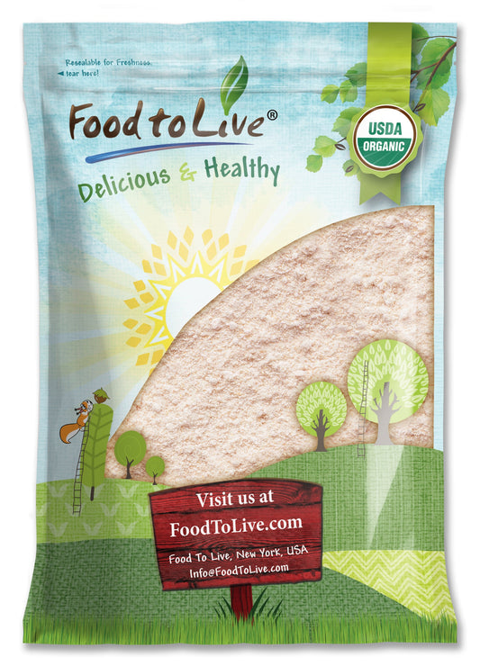 Organic Red Lentil Flour – Non-GMO, Finely Ground, Pure, Raw, Keto, Nutritious Vegan Powder in Bulk. Good Source of Protein and Fiber. Great for Baking, Pizza, Pasta, Lasagna, Noodles