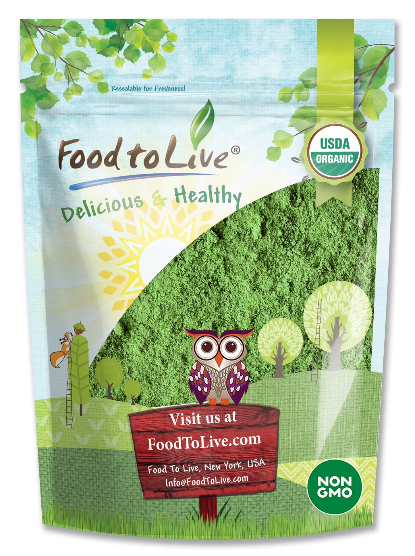 Organic Matcha Green Tea Powder — Non-GMO, Kosher, Authentic Japanese Origin - Exclusive Gourmet Grade, Vegan, Sirtfood - by Food to Live
