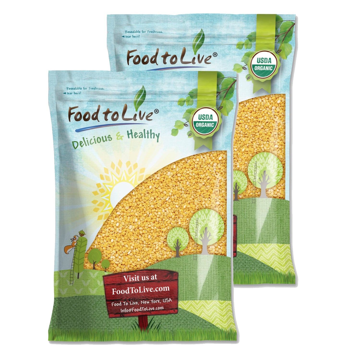 Organic Mung Dal – Yellow, Non-GMO, Raw, Vegan, Bulk