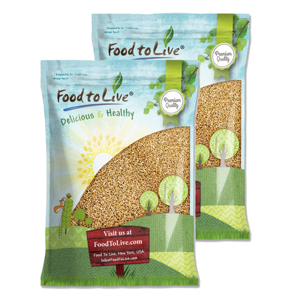 Wheat Berries — Non-GMO Verified, Sprouting for Wheatgrass, Kosher, Raw, Vegan, Bulk - by Food to Live