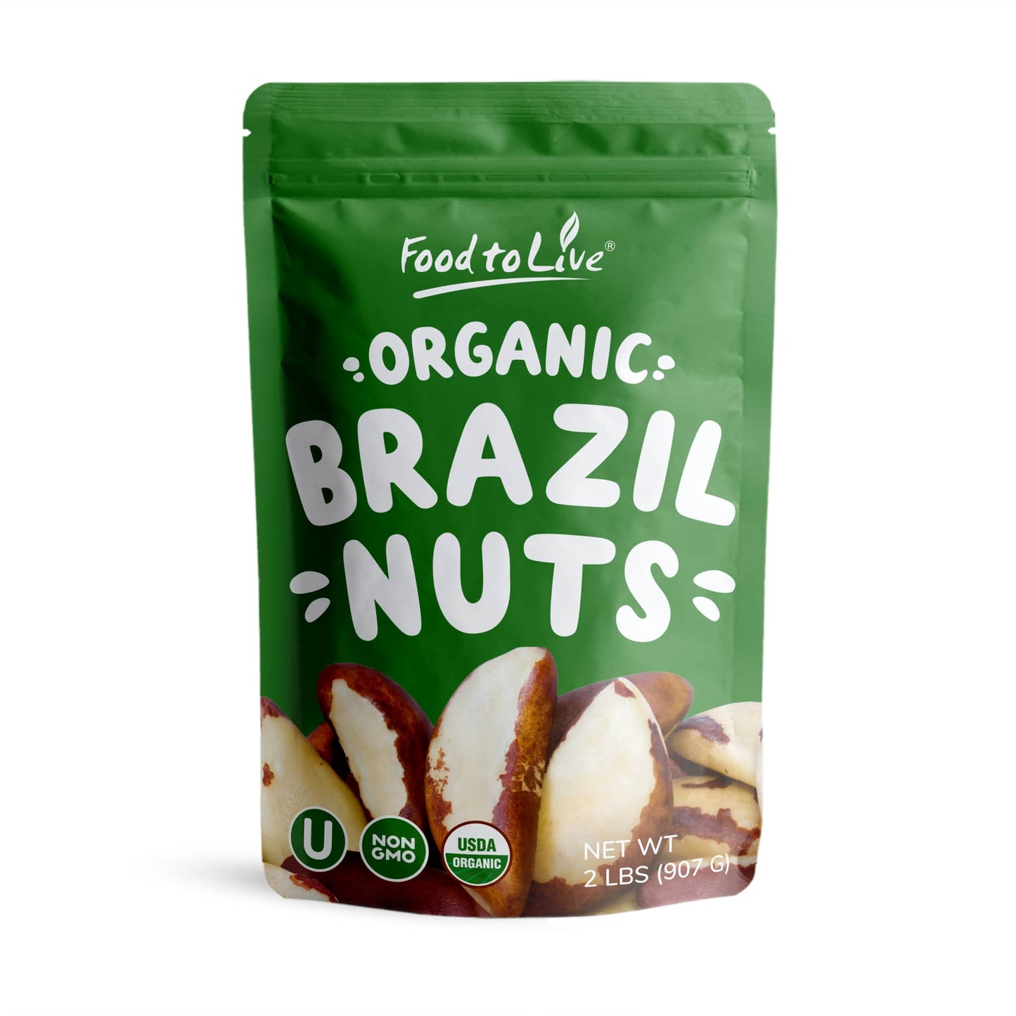 Organic Brazil Nuts – Non-GMO, Raw, Whole, No Shell, Unsalted, Kosher, Vegan, Keto, Paleo Friendly, Bulk, Good Source of Selenium, Trail Mix Snack