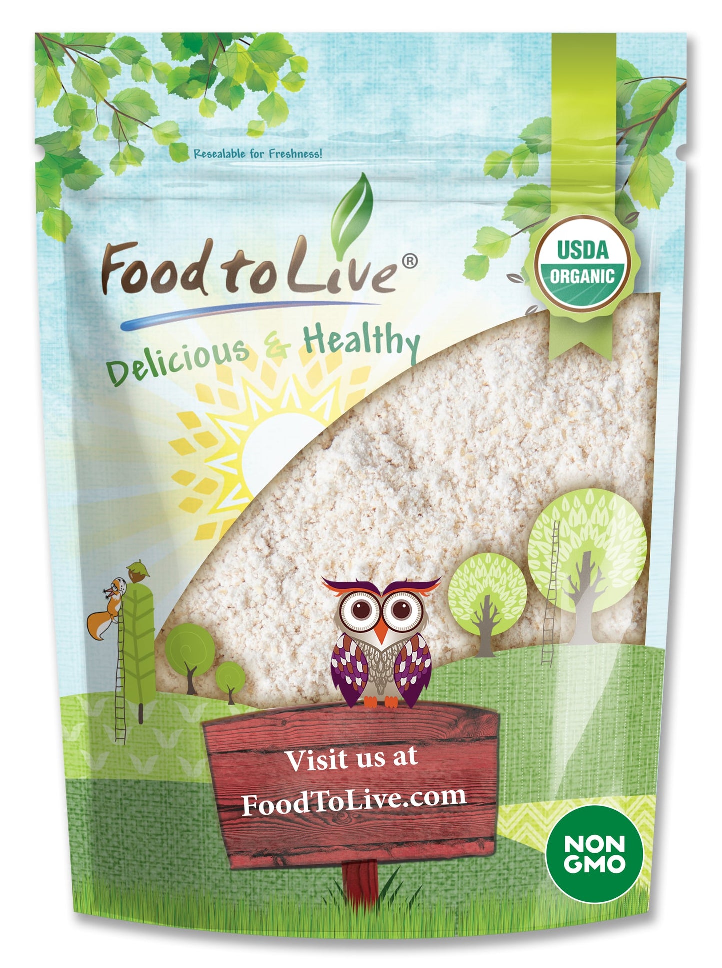 Organic Hulled Buckwheat Flour - Non-GMO, Finely Milled Raw Buckwheat Groats, Kosher, Vegan, Bulk Powder. Good Source of Fiber, Protein. Wheat Flour Substitute. Great for Pancakes, Noodles