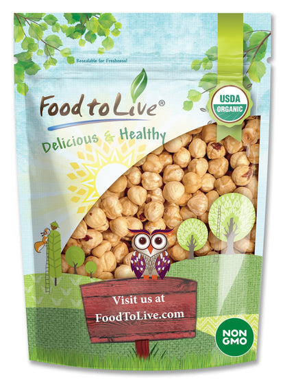 Organic Dry Roasted Blanched Hazelnuts with Himalayan Salt - by Food To Live