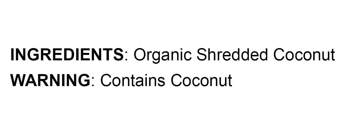 Organic Shredded Coconut - Desiccated, Unsweetened, Non-GMO, Kosher, Raw, Vegan, Bulk - by Food to Live
