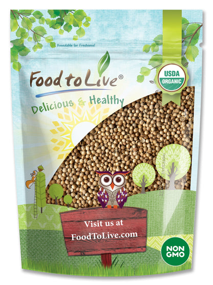 Organic Coriander Seeds - by Food To Live
