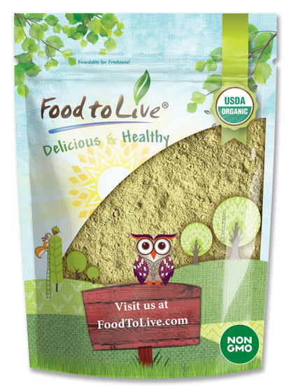 Organic Sprouted Oat Powder — Non-GMO Whole Grain Powder, Pure, Vegan Superfood, Bulk, Good Source of Iron - by Food to Live