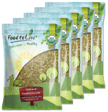 Organic Sprouted Pumpkin Seeds - Non-GMO, Kosher, No Shell, Unsalted, Raw Kernels, Vegan Superfood, Bulk - by Food to Live